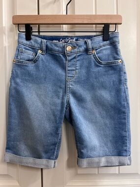 Cat & Jack Girls Ultimate Stretch Bermuda Shorts in Blue, Size L (10/12)